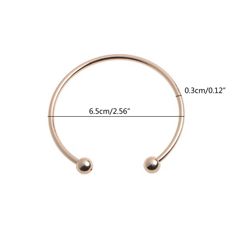 10Pieces White Silver Plated Bangle Bracelet Screw End Ball Cuff Charm Beads DIY Jewelry for Women Men Cuff Bangle Gifts 6