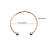 10Pieces White Silver Plated Bangle Bracelet Screw End Ball Cuff Charm Beads DIY Jewelry for Women Men Cuff Bangle Gifts 6