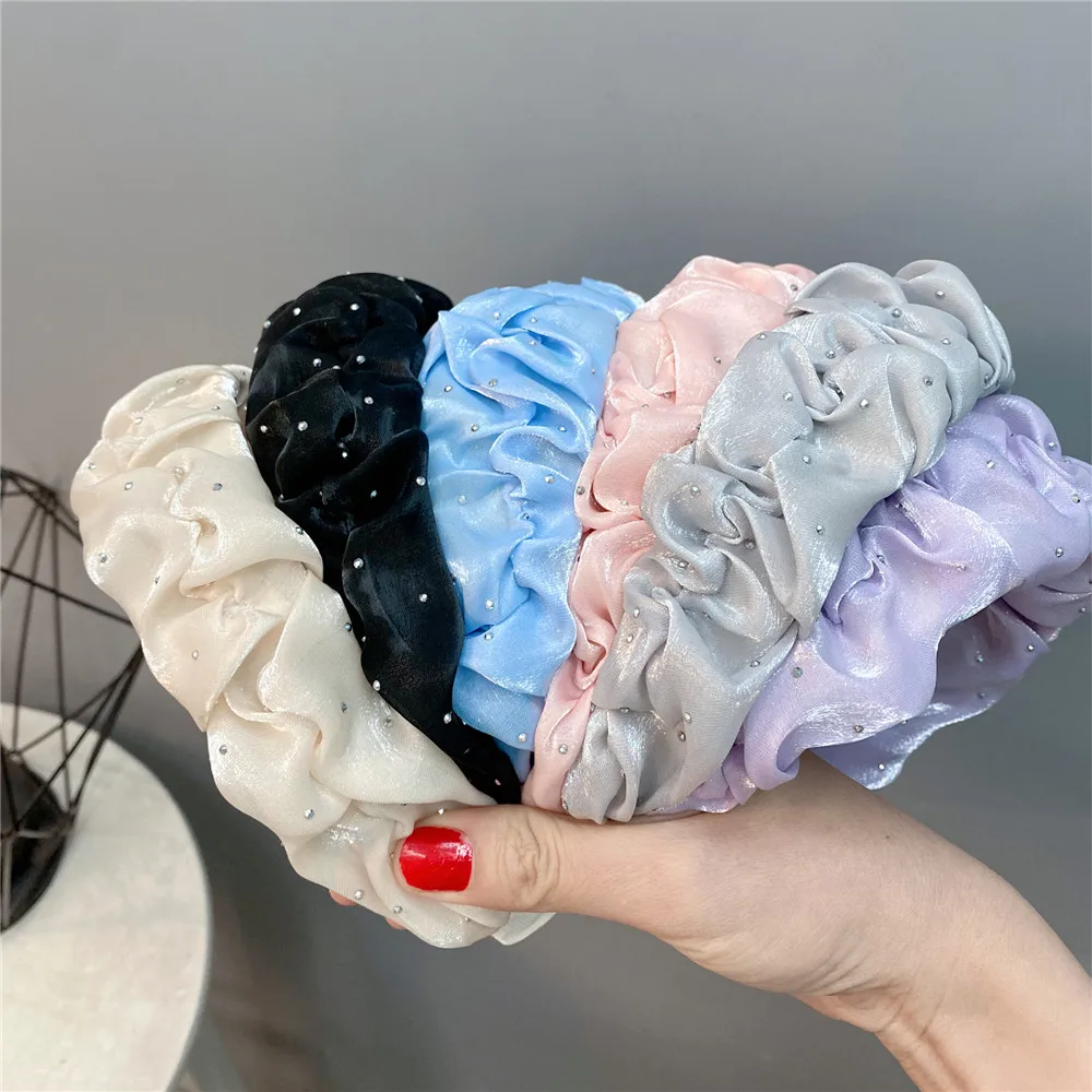 

Модные плиссированные Популярные обручи для волос, элегантные женские обручи для волос, аксессуары для волос для девочек