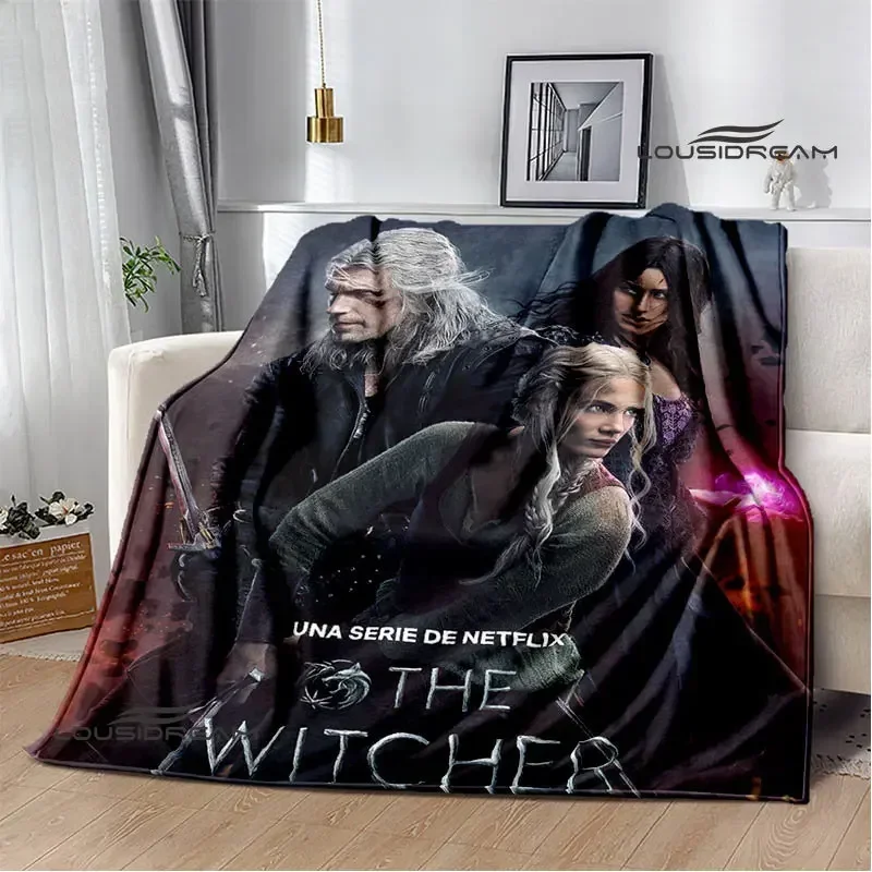 W-Witcher game Printing blanket Flange Warm blanket picnic blanket Home travel blanket bed linings Birthday Gift 2
