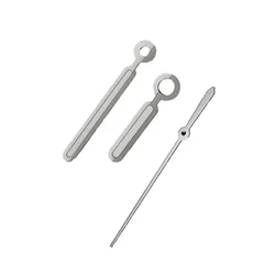 Rose Gold and Black Watch Hands with Green Luminous Accents - Silver Edged Replacement Pointers (Silver)
