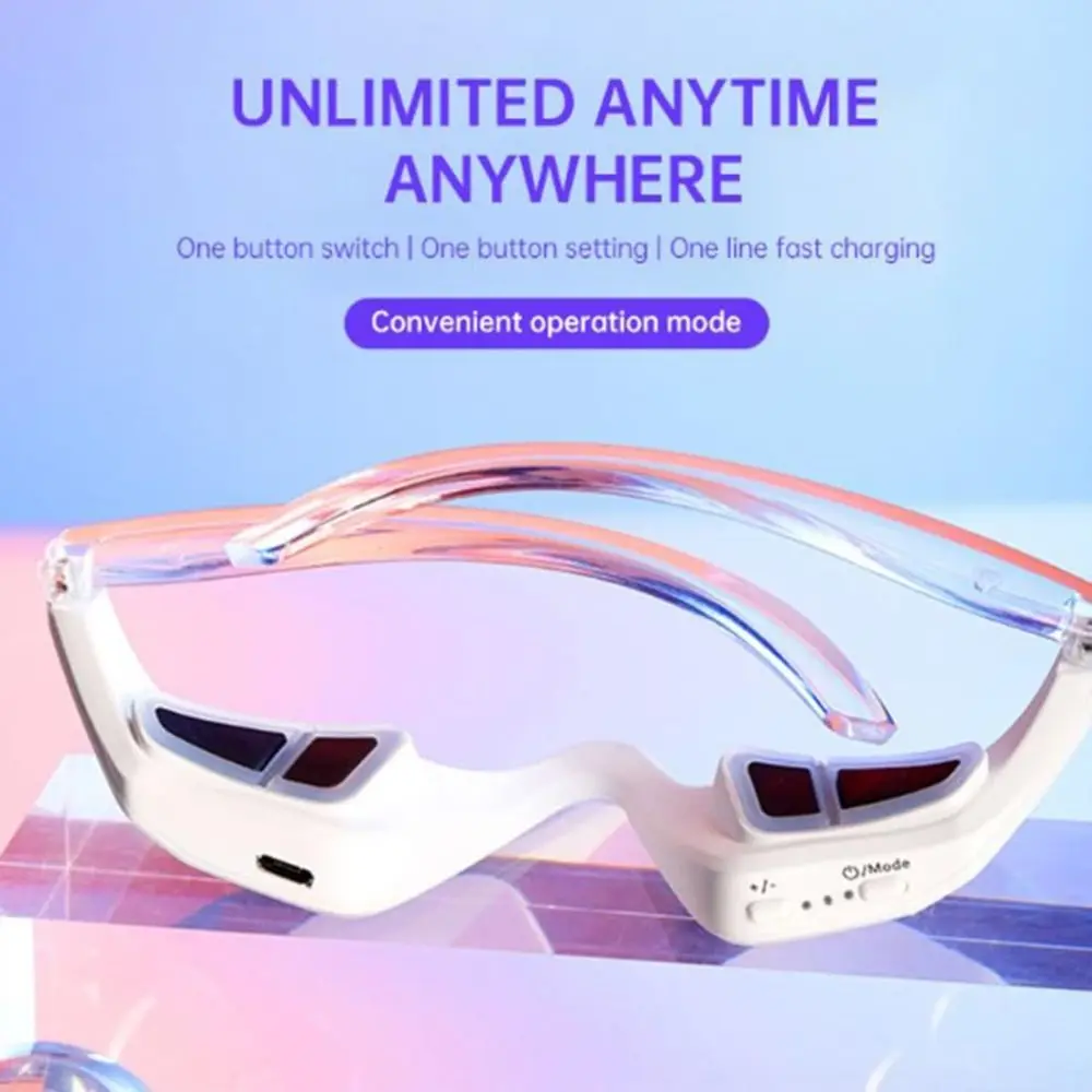 Electric Eye Care Massager Device - Light Eye Protection Frames with Massage Function, Anti Dark Circles, Bags and Wrinkle Remover Device