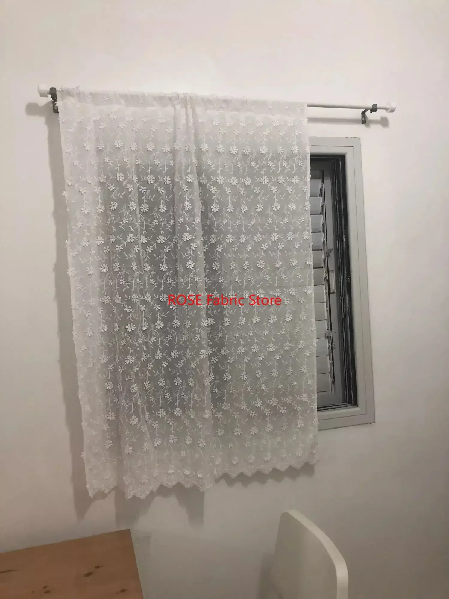보헤미안 드레스, 웨딩 드레스, 여름 드레스, 커튼용 3D 꽃 자수 면직물