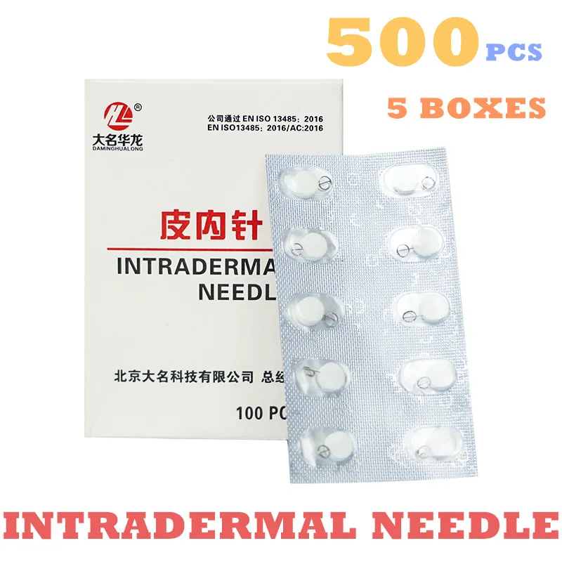 

5 boxes Intradermal Needle Disposable Skin Beauty Massage Acupuncture Needle Disposable Sterile Weeny Needles High Quality