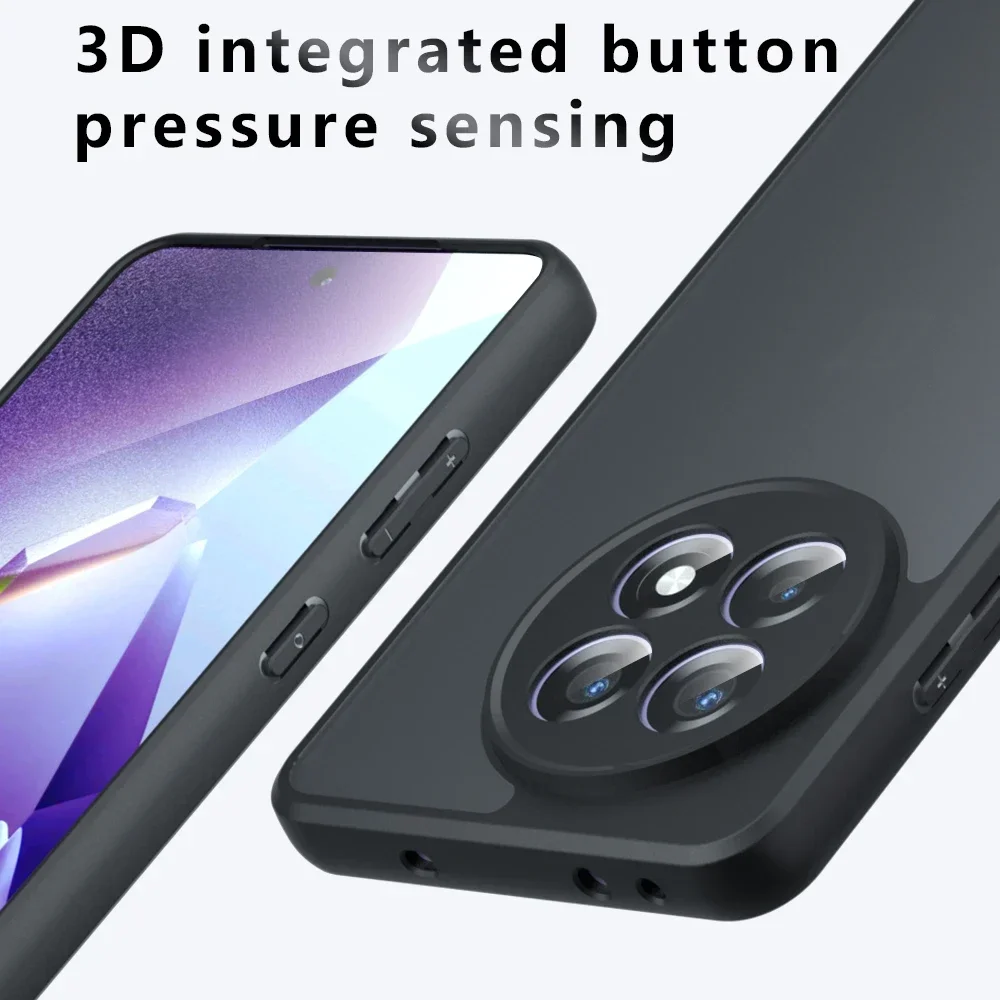 Shockproof Frosted Matte Case with Anti-Fingerprint Design and Translucent Back Cover