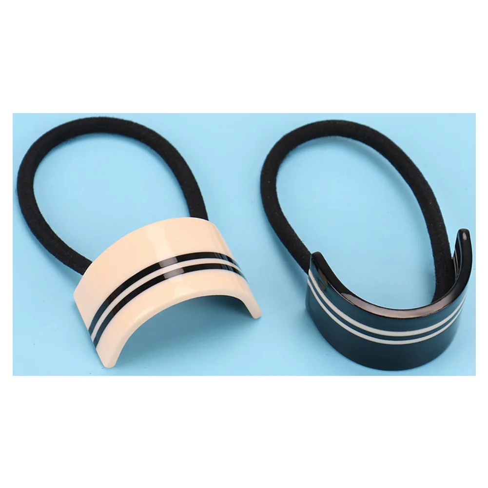 

Elastic Ponytail Holder - Cellulose Acetate Hair Accessory Ornament Jewelry Rope Ties for Women Girls Tiara Wedding Party Prom