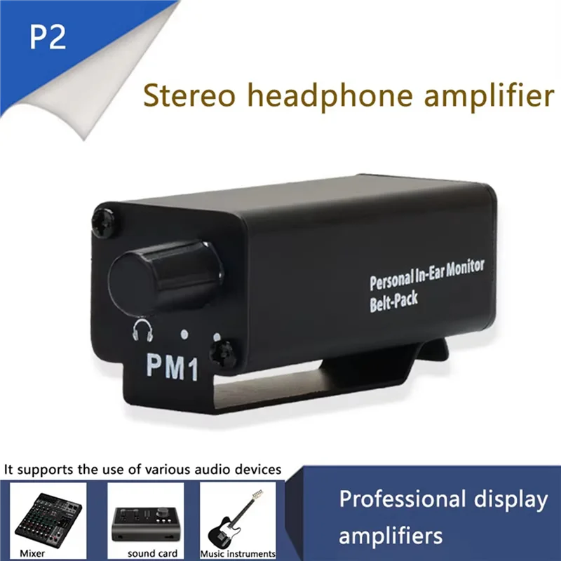 2X 미니 이어폰 앰프 XLR 전문가용 인이어 스테레오 개인용 이어폰 앰프 PM1 HIFI 헤드폰 앰프