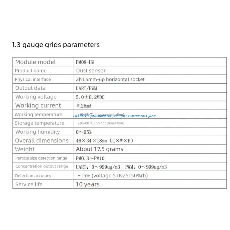 367D Modulare Staubdetektoren Feinstaubüberwachung PM2.5 Luftqualitätssensoren Modulerkennungssensoren Präzision – Detail 10