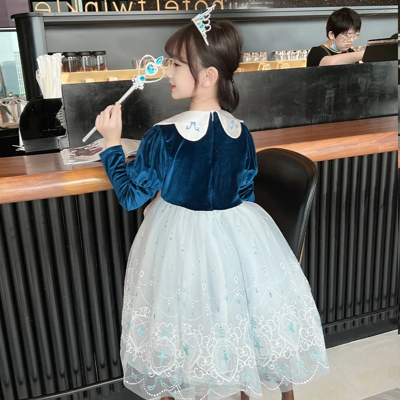 

2023 Girl Children Wedding Lace Party Dress Princess Clothing Causal Wear Dresses For Girls White Dress 5-12 Years Costume