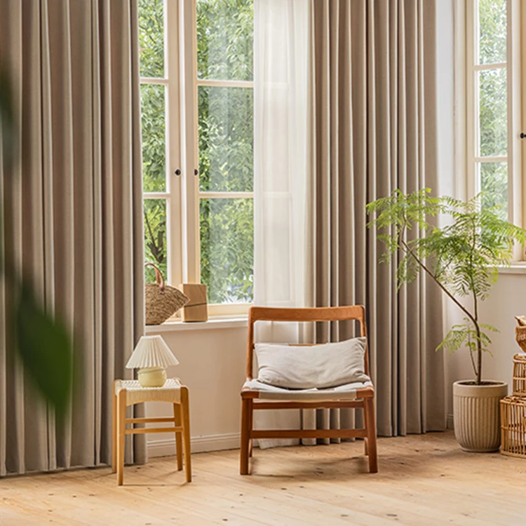 

Manufacturers High Quality Solid Color Window Blackout Curtains for The Living Room