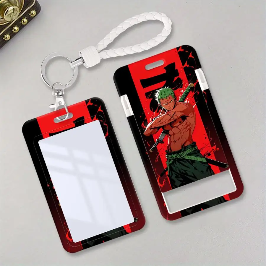 One Piece Luffy ACE 1 Stück Kartenhalter Ausziehbarer Kreditkartenhalter Kinder-Bus-Kartenhalter mit Schlüsselband Bankausweis-Hülle – Detail 3