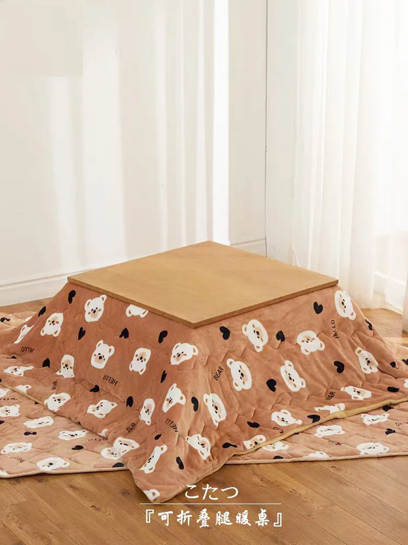 2023 Cute Little Bear Japanese Kotatsu Futon Comforter 100% Poliestere Tessuto 185X230Cm Questo Ordine Arriva 1Pc Futon + 1Pc Tappeto