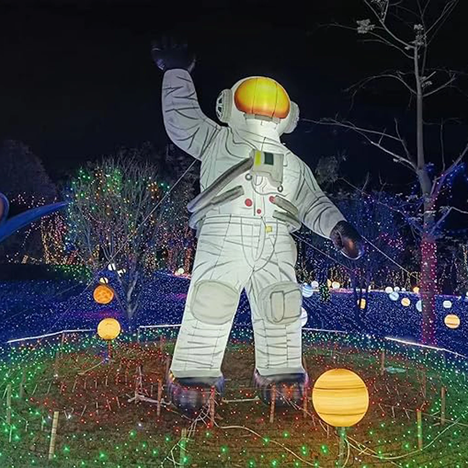 Advertising Inflatable Astronaut Model With Led Lighting Custom Spaceman Mascot For Festival Event Decoration 4