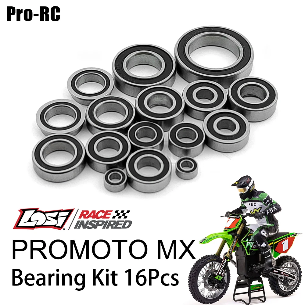 Kit Cuscinetti Sigillati Da 16 Pezzi Per Losi 1/4 Promo-Mx Promo Mx Moto Rtr Rc Ricambi Auto