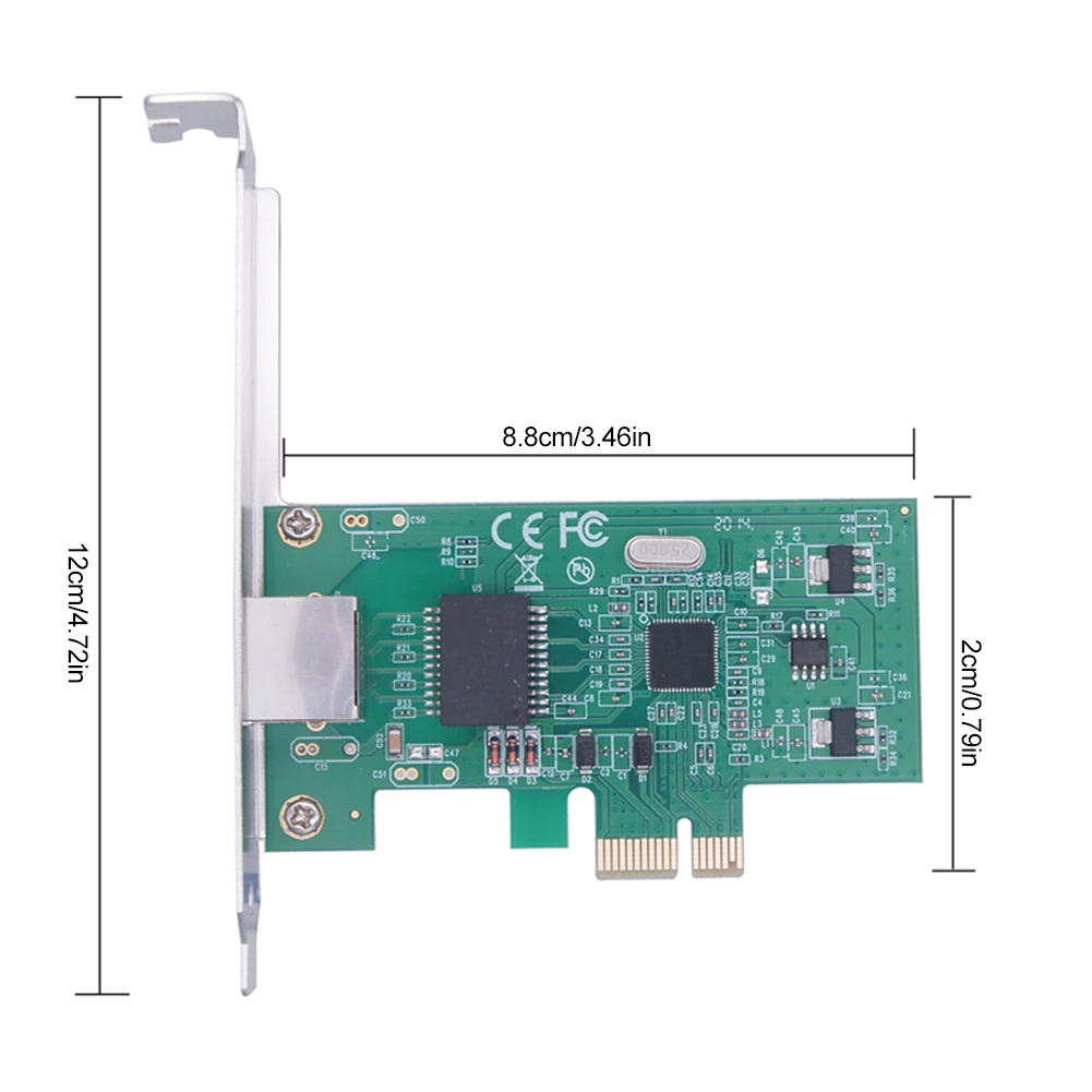 데스크탑 PC용 이더넷 PCI 익스프레스 RJ-45 랜 어댑터, PCIe 네트워크 어댑터, PCL-E 기가비트 LAN 카드, 1000Mbps, 10 m, 100 m, 1000m