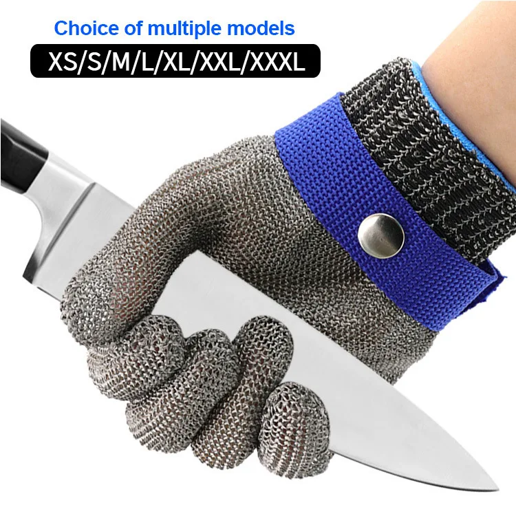 1 Piece Cut Resistant Stab Resistant Gloves/Safe Metal Corrosion Resistant  Gloves/Outdoor Fishing Processed Meat