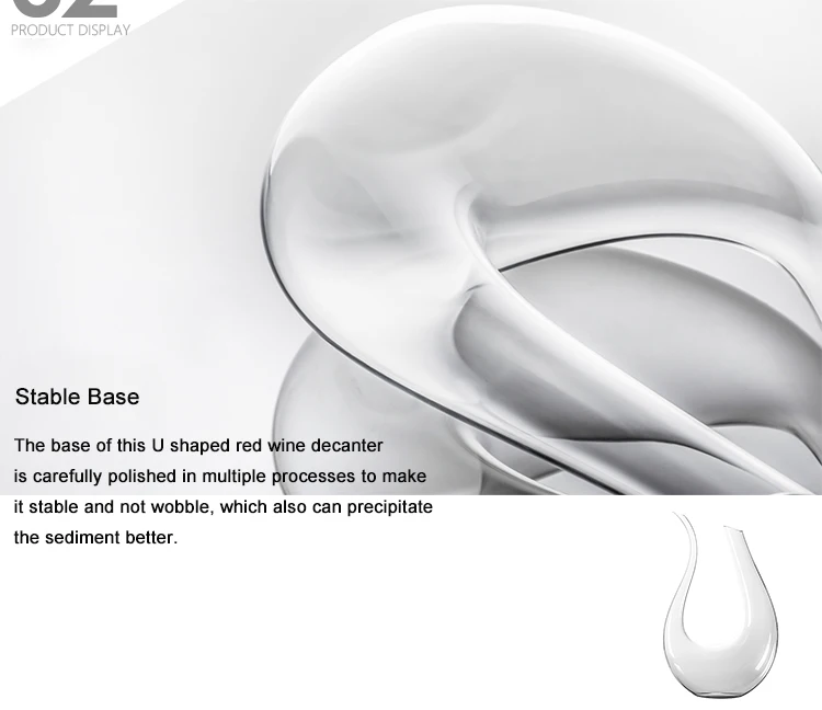 Description Picture 4 of itemSwan Decanter Wine Carafe Wine Aerator U Shape Design Lead-free Crystal Glass Wine Decanters and Carafes 1500ML Wine Accessories