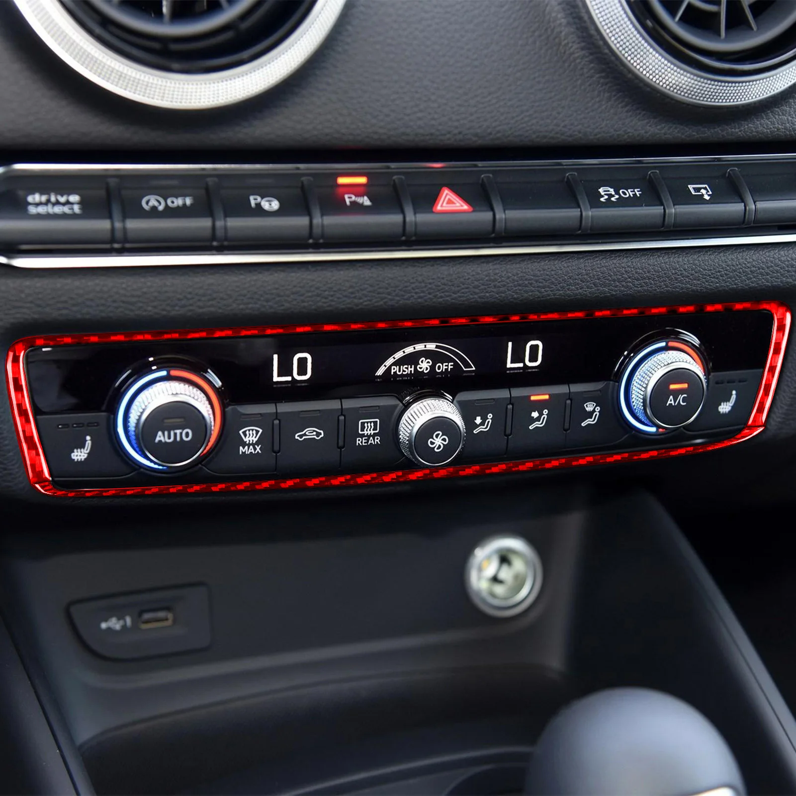 Aluminum Alloy AC Heater Control Knob Covers For Audi A3 V8 S3 - Interior Styling, Self-Adhesive, Easy Install
