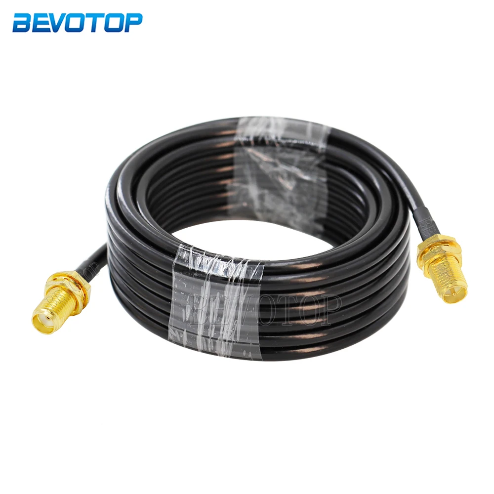 

1Pcs RG58 SMA Female Jack to RP SMA Female Connector WiFi Antenna Extension Cable RG-58 50 Ohm RF Adapter Coaxial Jumper Pigtail