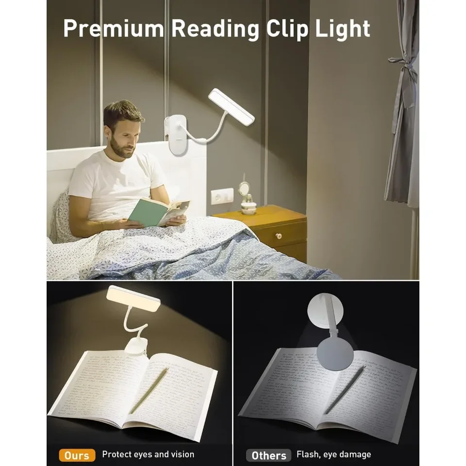 Lampada Da Scrivania Pieghevole Portatile Veesee | Luce Notturna LED Ricaricabile USB Con Collo D'Oca | Arancione - 3