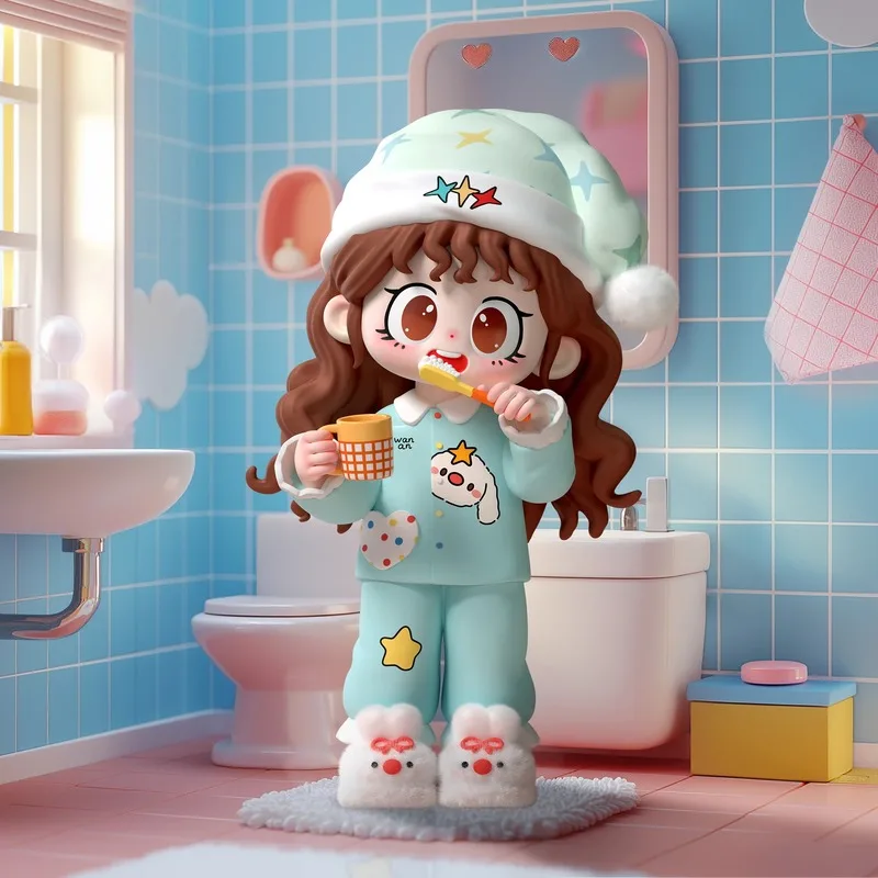 재고 밀레이 데일리 타임즈 시리즈 블라인드 박스 귀여운 피규어 장난감 미스터리 박스 데스크탑 장식 서프라이즈 인형 소녀 선물