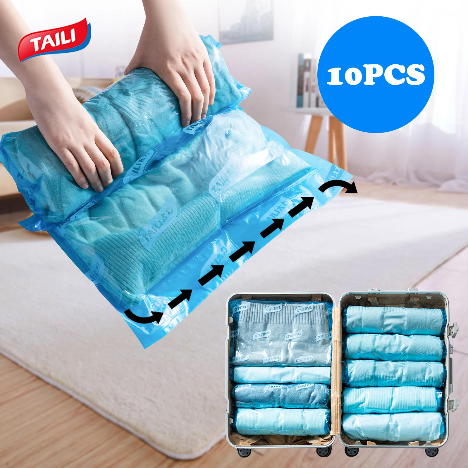 Vacuum Storage Bags Pack Travel Compression Bags Travel