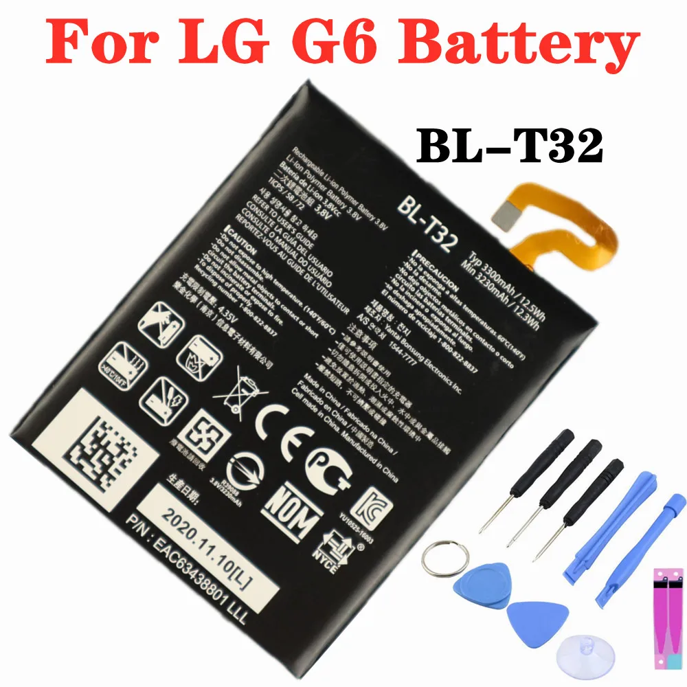 

BL-T32 сменная батарея для LG G6 G600L G600S G600K G600V US997 VS988 LS993 H873 H872 H871 3230mAh аккумулятор для телефона + Инструменты