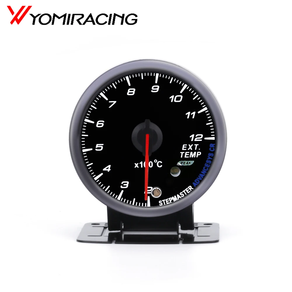 60MM Exhaust Gas temp gauge White/Amber light with peak function 200-1200C EGT Gauge Car meter