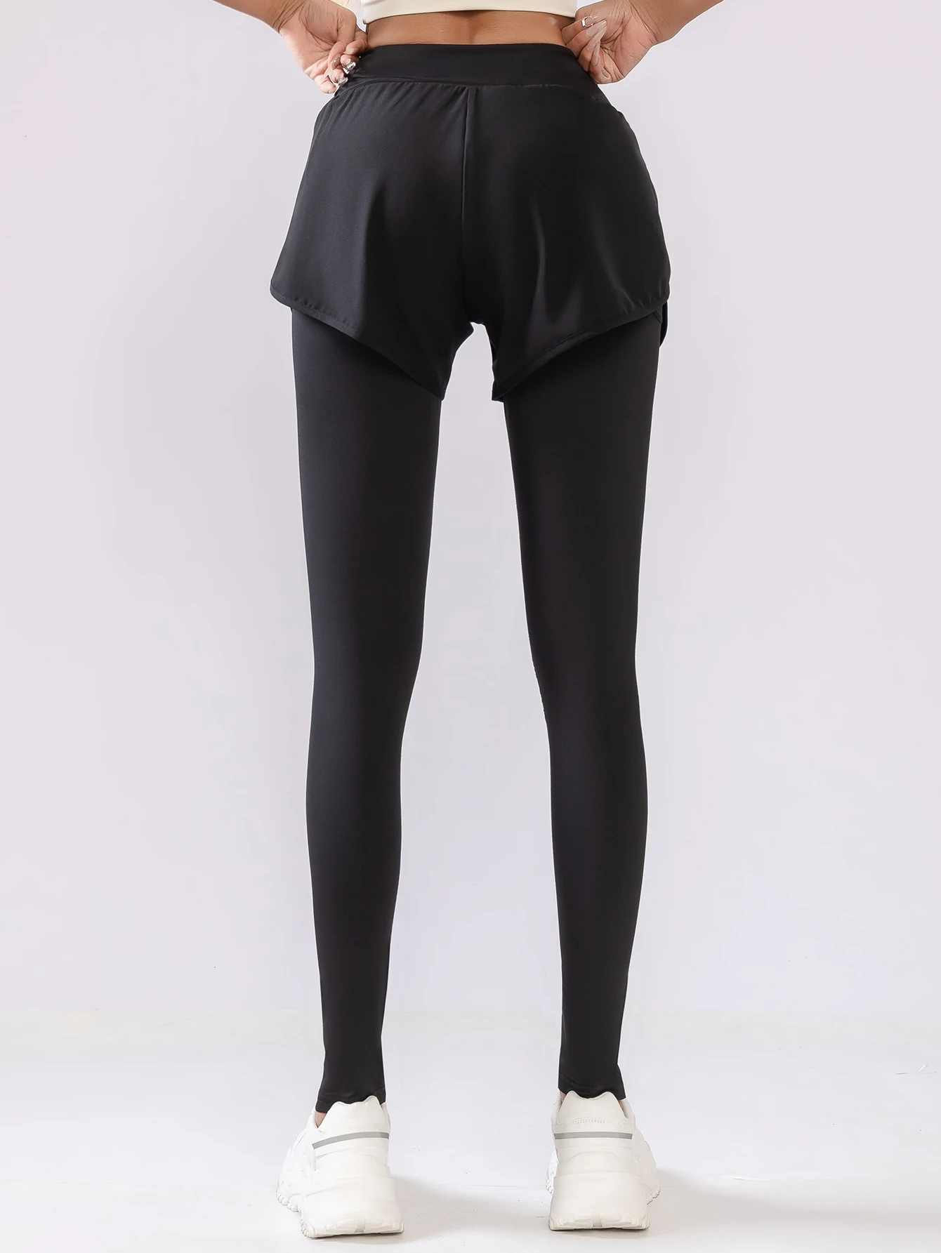 Yoga pants women's high-waisted hip lift autumn and winter vacation two pieces of fitness running training sports set profession 6