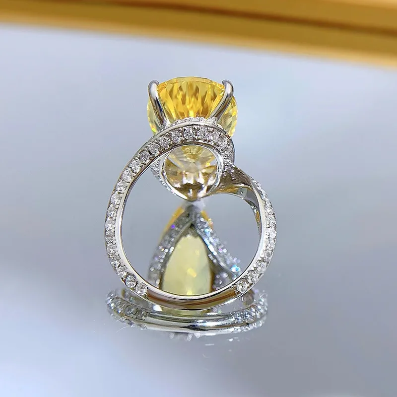 Apaison 2023 New Fashion Wedding Ring Set for Women Dazzling Water-Drop 12*22 Zircon Luxury Lady  Trendy Delicate Bridal Jewelry