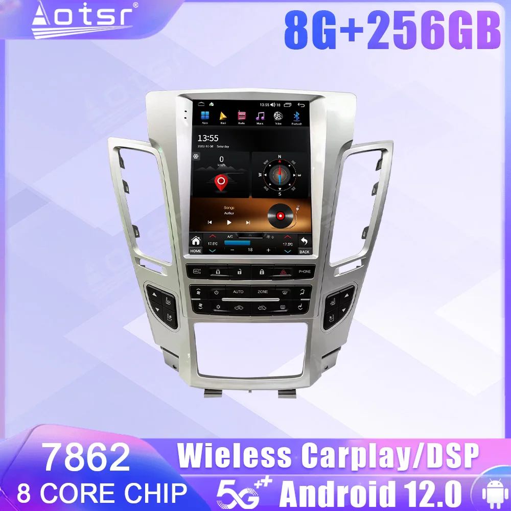 

Android 12 Car Radio For Cadillac CTS 2007 2008 2009 2010 2011 2012 Receiver Carplay GPS Navi Multimedia Player Stereo Head Unit