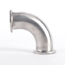 Premium Stainless Steel 90 - Degree Elbow Tri Clamp Connector Pipe Fitting - 1 PC (89mm x Ferrule 106)
