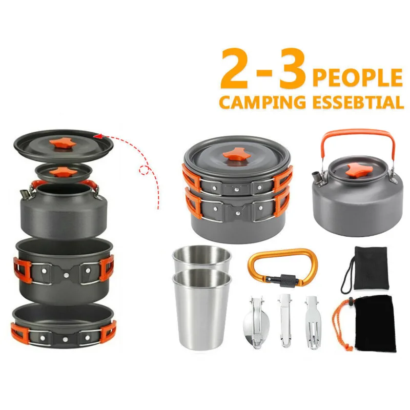 OutdoorCampingTablewareKitOutdoorCookwareSetFoldableSpoonFork