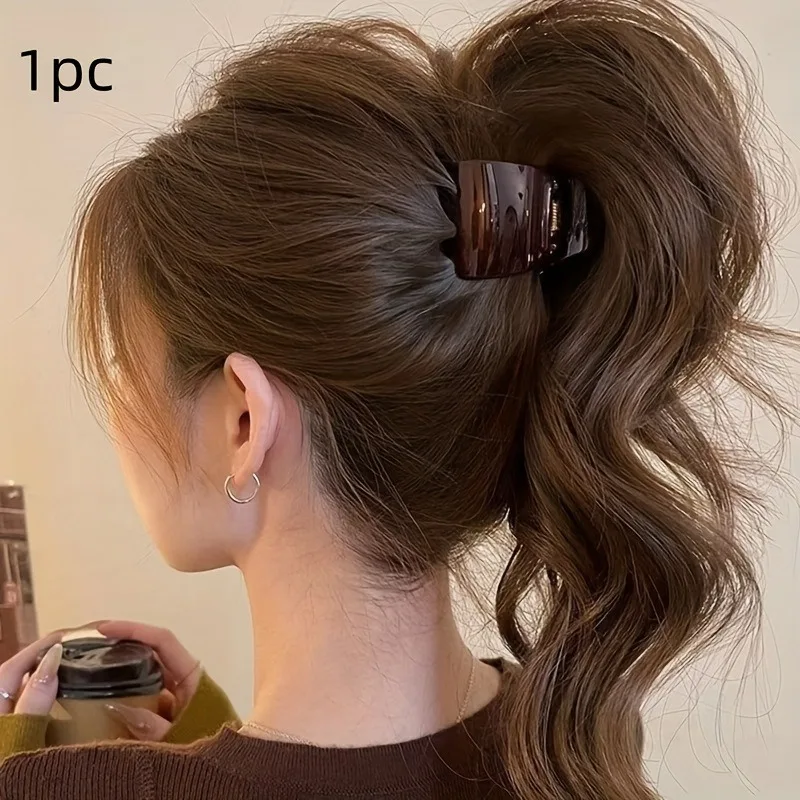 1 Stück Haarspange mit mattem Finish für hohe Pferdeschwänze, die Ihr Haar nicht beschädigt | Hochwertige Haarspangen für Damen | Ideal für Tägliche Ausflüge – Detail 4