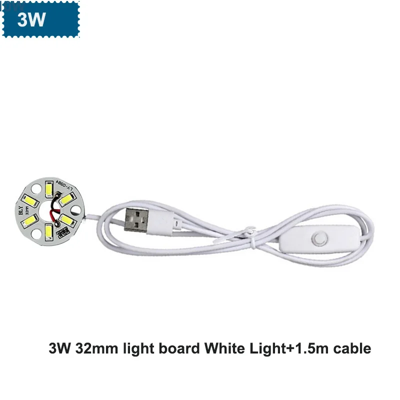Warm White DC5V 3W USB LED Lights led light desk lamp night light book light 5730 chip single/3 color Reading Night Light Desk Book tablet Lamp Switch power cable Dimmable