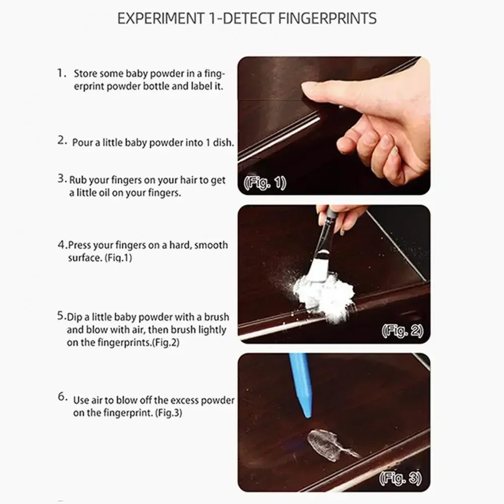 Kids Spy Kit Detective Fingerprint Toys Gifts For Boy Girl Science Experiments Kit With Glasses