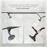 Dual Shower Head for Couples, High Pressure Tandem Shower Heads with 3 Flow Settings (Two Showerheads, three colors) 2