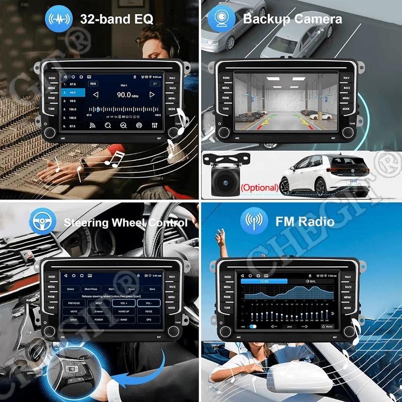 2Din Car Radio 4/8Core Android 13 Auto radio Multimedia Player 64G for VW Volkswagen Golf 5 6 Passat B6 Car Intelligent Systems