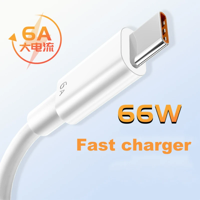 

USB Type C Cable 6A fast charging cable For Samsung S21 S20 Huawei P40 P30 Xiaomi 12 5A super fast charger cable data cord wire