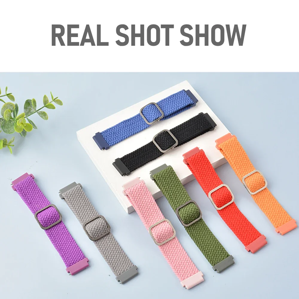 Versatile 22mm Braided Nylon Watch Band - Colorful Design, Comfortable Fit