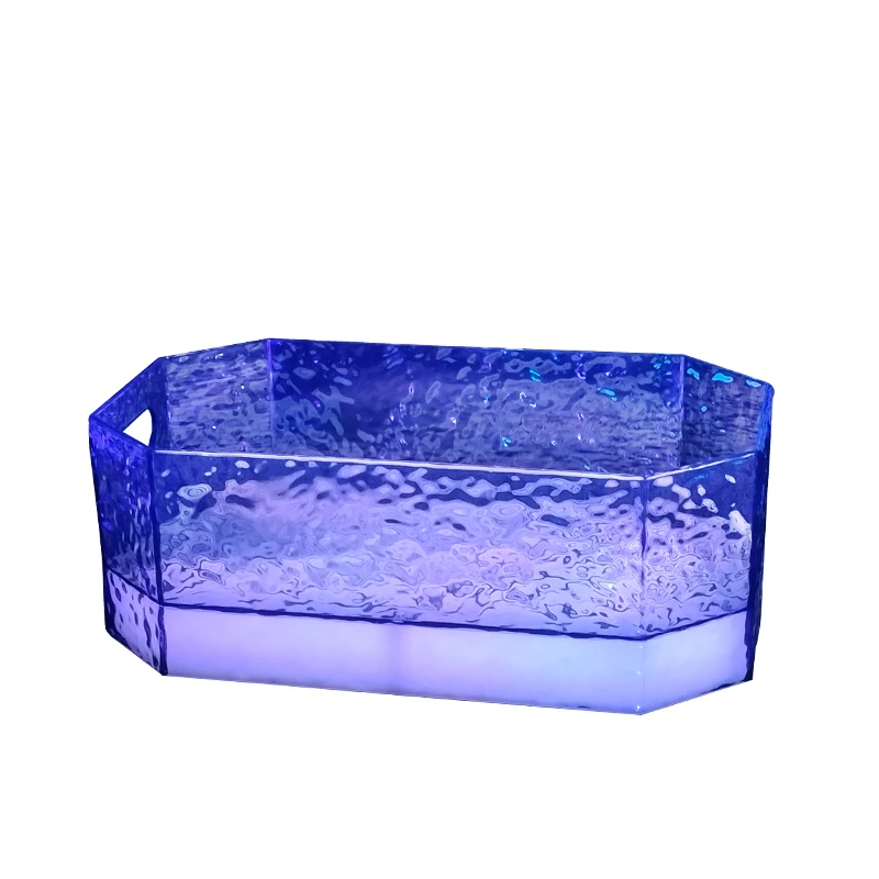 bar KTV luminous ice bucket acrylic champagne bucket beer frame ice grain beer LED ingot