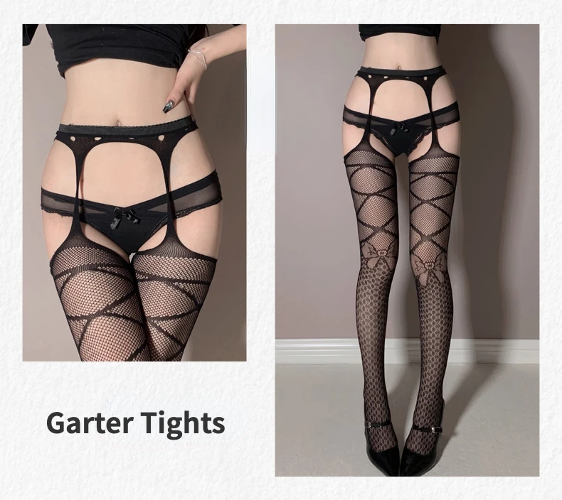 

Garter Tights Gothic Style Erotic Women Sexy Pantyhose Fishnet Stockings Porno Crotchless Party Club Wear Slim Legging Pantyhose