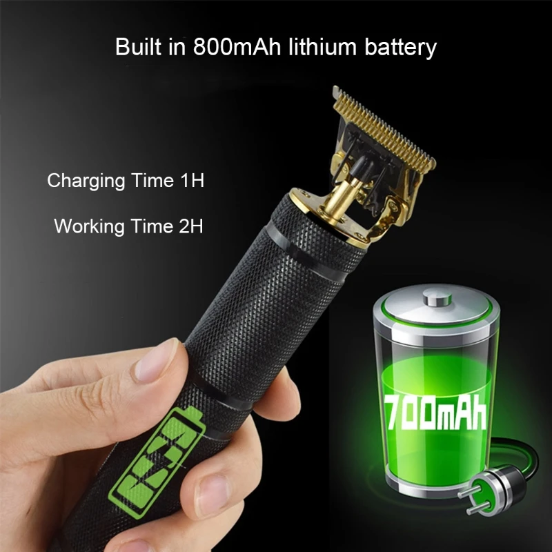 

Professional Cordless Hair Trimmer 0mm Baldheaded