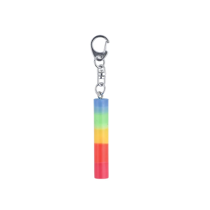 Colorful Stick Luminous EDC Pendant Resin Self-luminous Signal Marker Key Chain Non-tritium Tube Creative Bag Hanging Buckle