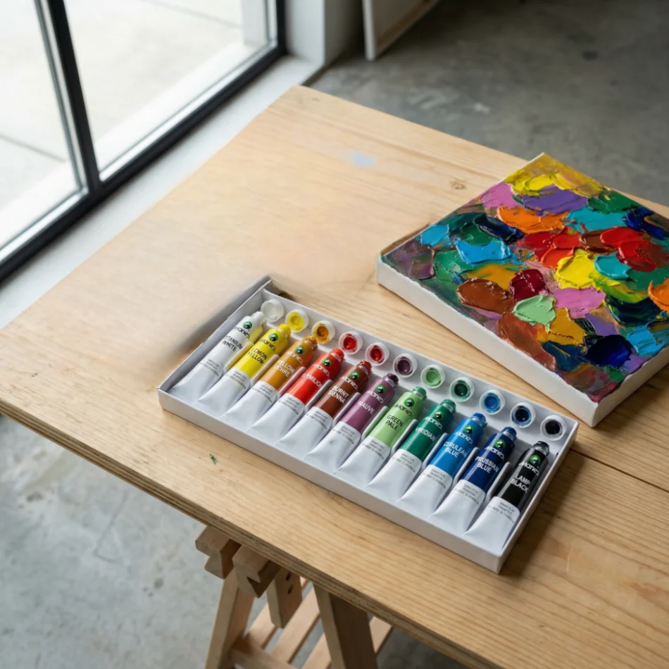 Maries Gouachefarbe-Set, 24 Farben, verpackt, Studentenkunst, 12 Farben, Gouachefarbe, Anfängerfarbe, 12 ml – Detail 4