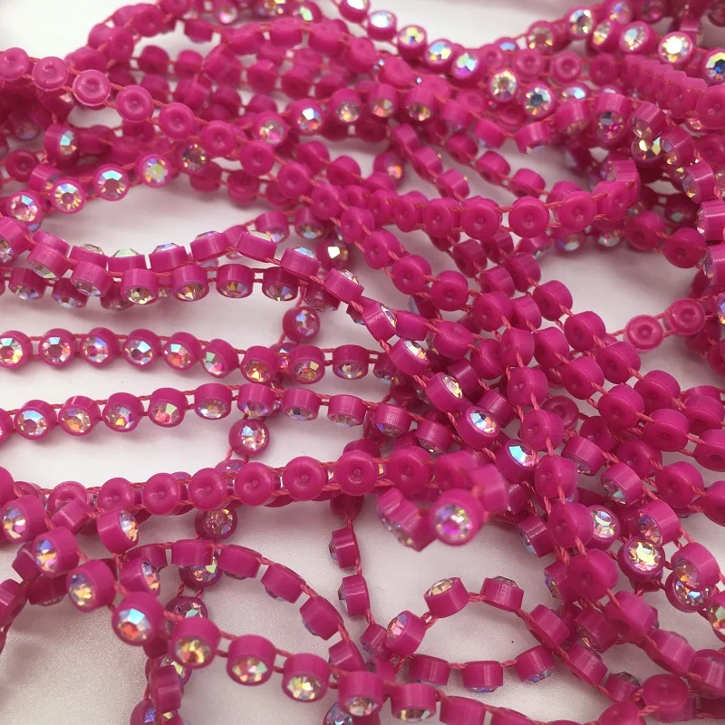 TABA® Sparkling AB Crystal Rhinestone Trim - 10 Yards of Elegant Rhinestone Banding