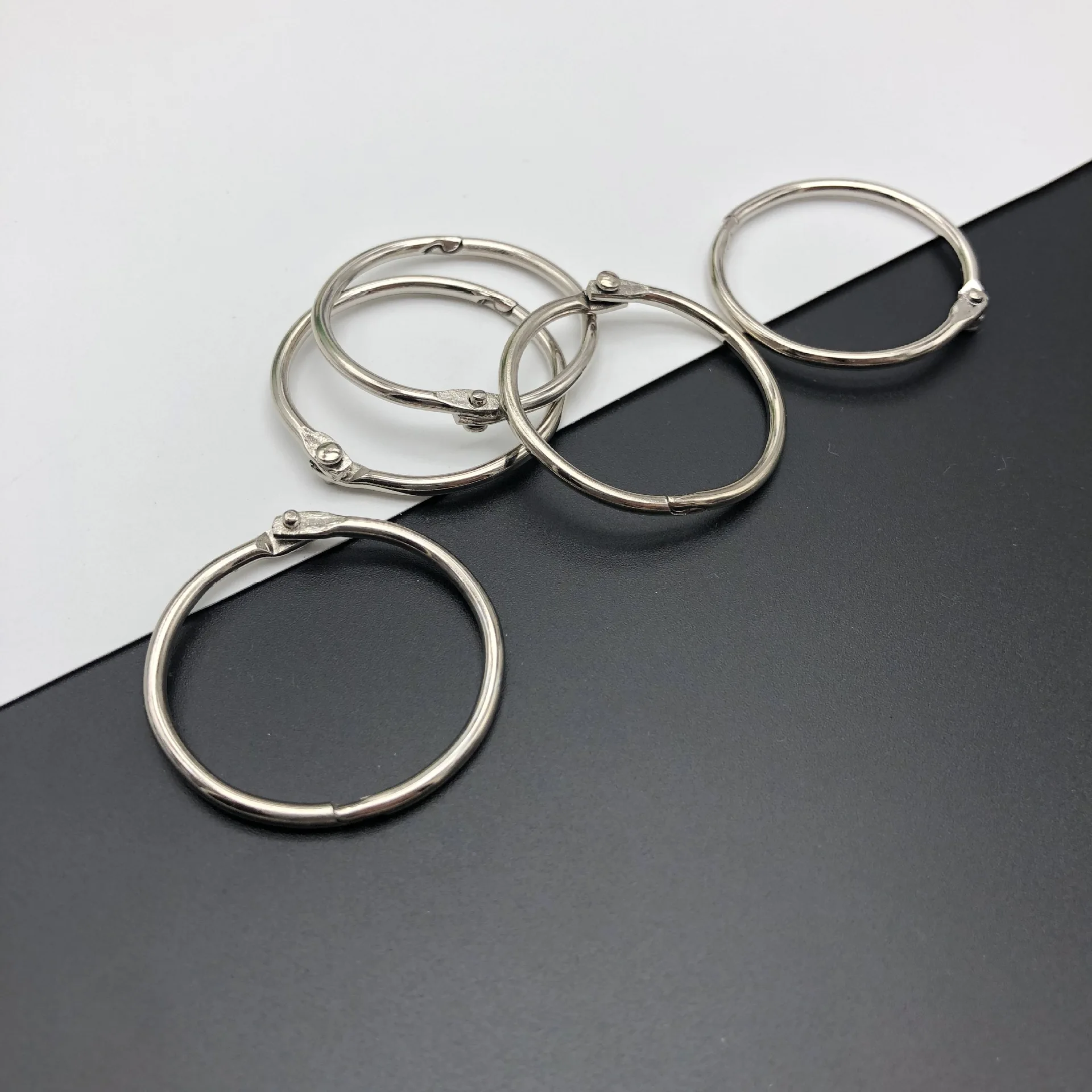 50Pcs 25mm Metal Ring Binder Staple Book Binder Albums Loose-leaf Book Hoops Loose Leaf Ring Keychain Office Binding Supplies aliexpress hot sales collection ring metal book ring curtain circle keychain 10pcs package calendar ring manufacturer direct