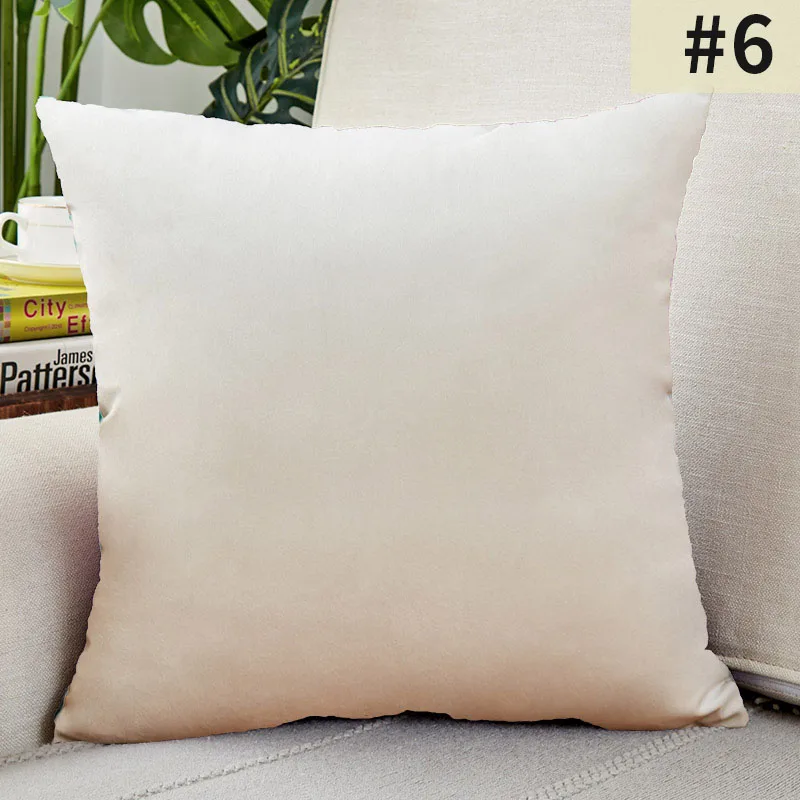 Luxurious Velvet Solid Color Decorative Throw Pillow Cover for Sofa and Living Room Decor