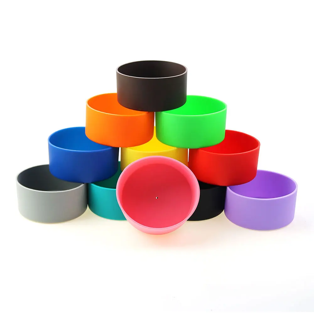 17 farben 8,0 CM Silikon Tasse Unten Schutzhülle Tasse Halter 80 MM Tasse Basis Schutzhülle Anti Slip Tasse untere Abdeckung – Detail 10