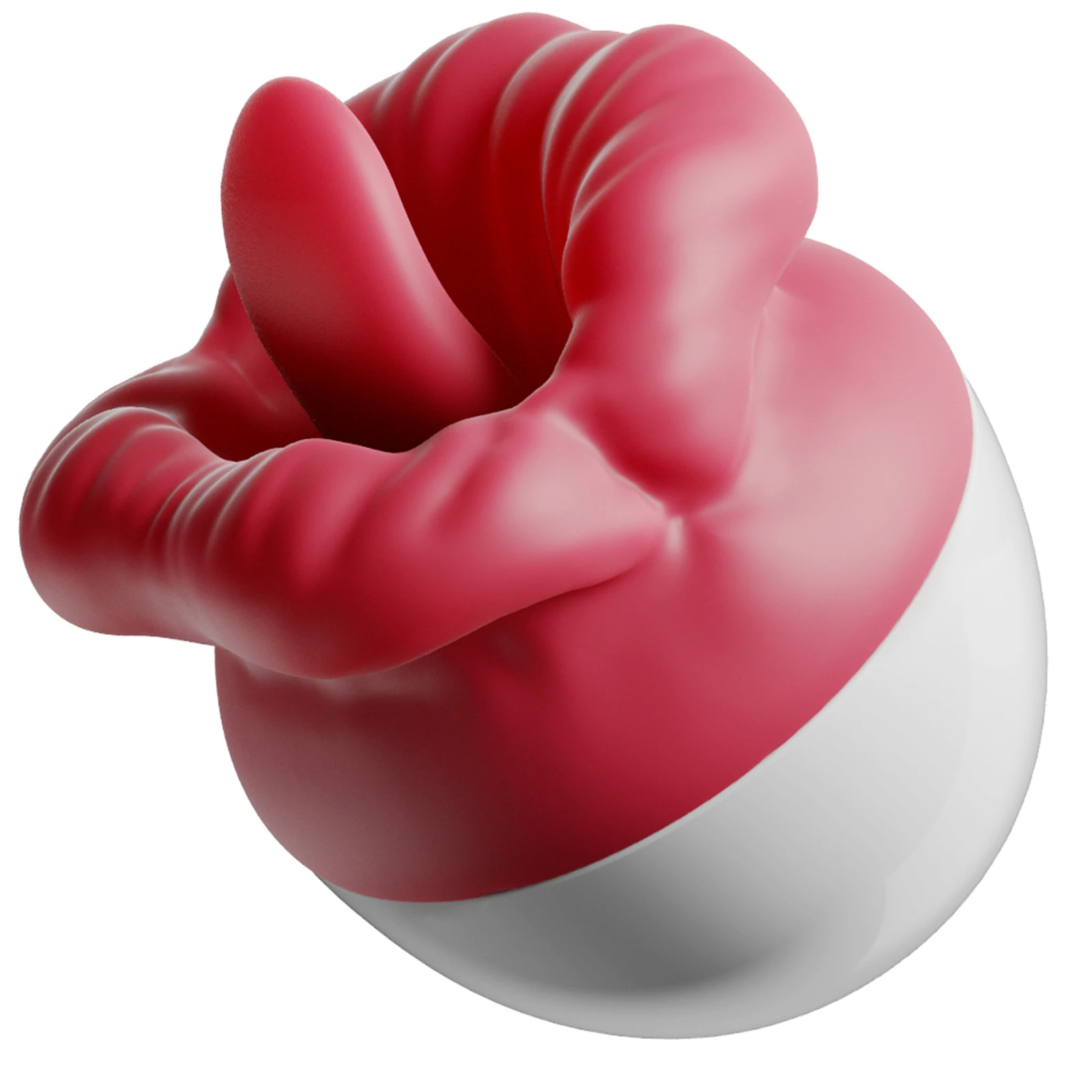 Silicone-Rose-Red-Lips-Vibrator-Vagina-Licking-Tongue-Masturbator